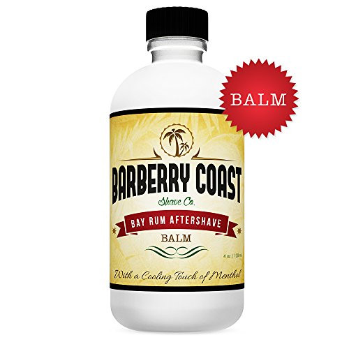 BAY RUM Aftershave Balm - Post Shave Face Body Lotion - All-Natural Ingredients with Vitamin E Shea Butter Cooling Menthol - No Harmful Chemicals - Made in the USA BAY RUM Aftershave Balm - Post Shave Face Body Lotion - All-Natural Ingredients with Vitamin E Shea Butter Cooling Menthol - No Harmful Chemicals - Made in the USA