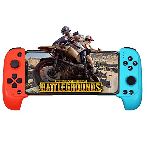 XFUNY Mobile Game Controller  Telescopic Wireless Bluetooth Controller Gamepad for Android Phone  with Flexible Joystick BlueRed