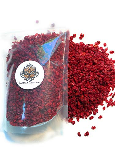 Lotus Spices - Authentic  Organic  and Genuine Barberries Zereshk  Fresh  Non-GMO  and Pesticide-Free 16 oz