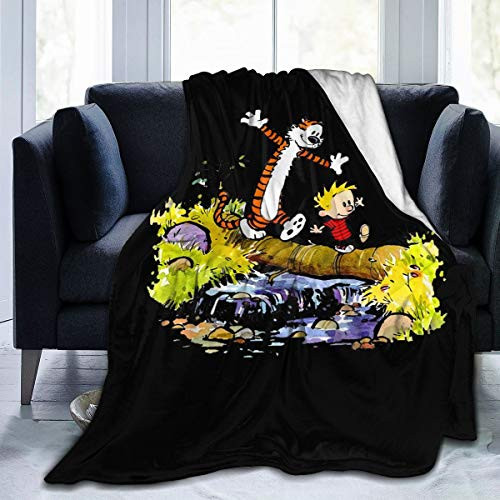 Winsle Super Soft Cozy Flannel Fleece Blanket Calvin and Hobbes All Seasons Lightweight Throw Blanket for Couch Bed Sofa 50 X40 for Kids