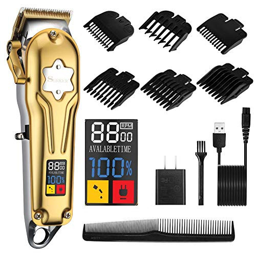 SURKER Hair Clippers For Men Professional Cordless Clippers Hair Trimmer Hair Cutting Beard Trimmer Barbers Body Grooming Kit Rechargeable SURKER Hair Clippers For Men Professional Cordless Clippers Hair Trimmer Hair Cutting Beard Trimmer Barbers Body Grooming Kit Rechargeable