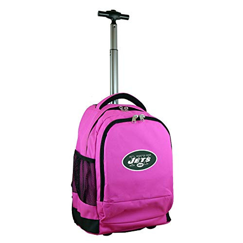 Denco NFL New York Jets Wheeled Backpack  19-inches  Pink