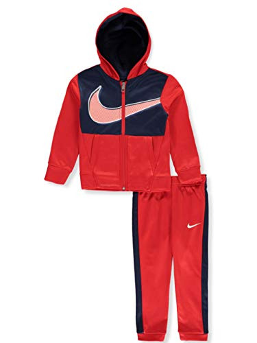 Nike Boys  Therma Dri-Fit 2-Piece Tracksuit Pants Set - red  3t