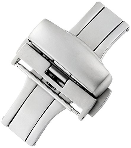 Hadley-Roma 18mm Stainless Steel Push Button Deployant Clasp