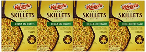 Kraft Velveeta Cheesy Skillets Dinner Kit Chicken and Broccoli Net Wt 13-6 Oz Pack of 4