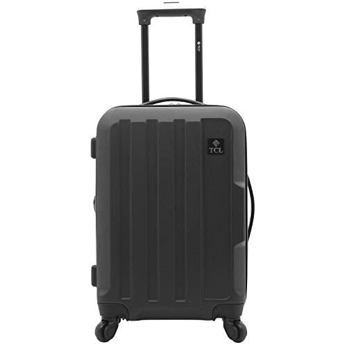 Travelers Club Expandable Spinner Hardside Luggage Set  Black  20-Inch