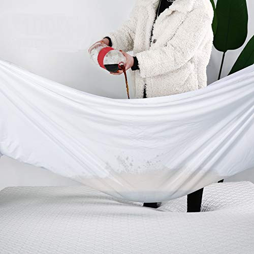 FAIRYLAND King Waterproof Mattress Protector  100  Waterproof Cotton Mattress Pad Cover  Breathable   Noiseless  Easy to Clean  Fitted 8 -21  Stretchable Deep Pocket