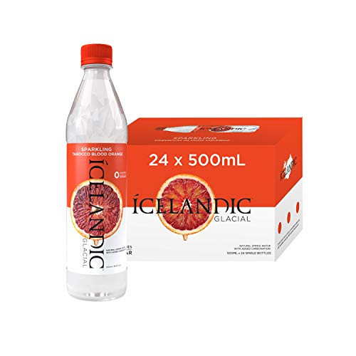 Icelandic Glacial Sparkling Water  Tarocco Blood Orange  500 Milliliter  24 Count