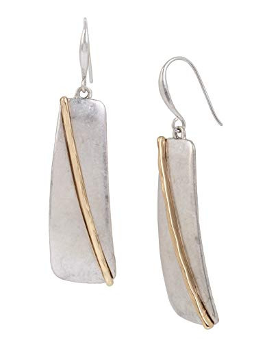 Robert Lee Morris Soho Women s Geometric Drop Earrings  Two-Tone  One Size
