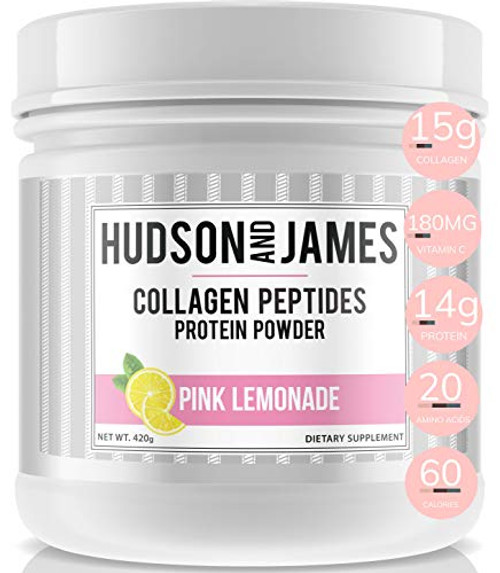 Grass Fed Collagen Peptides Protein Powder Hydrolyzed Type I III 420g Bioavailable Pasture Raised Hair Skin Nail and Joint Support Pink Lemonade Grass Fed Collagen Peptides Protein Powder Hydrolyzed Type I III 420g Bioavailable Pasture Raised Hair Skin Nail and Joint Support Pink Lemonade