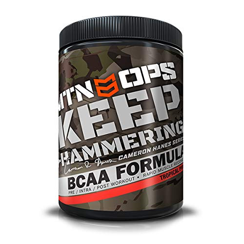 MTN OPS Cameron Hanes Keep Hammering BCAA 2 1 1 Muscle Building   Recovery Supplement - 30 Servings  Tropical Punch