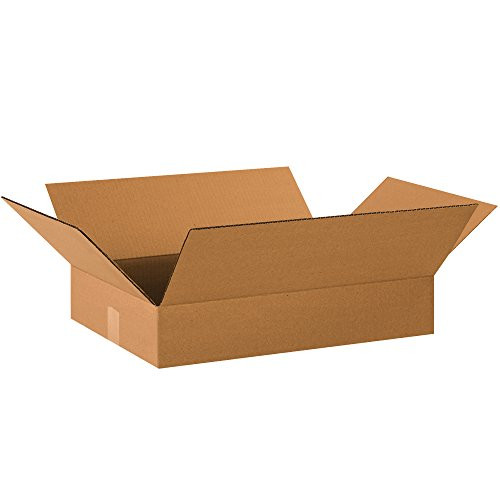 Tape Logic TL20143 Flat Corrugated Boxes  20  x 14  x 3   Kraft Pack of 25