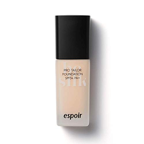 ESPOIR Pro Tailor Foundation Be Silk SPF34 PA 25ml  Vanilla   Smooth and Silky Face that Lasts All Day Long for a Flawless Make up   Korean Make up