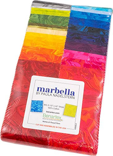 Paula Nadelstern Marbella Strip-Pies 40 2-5-inch Strips Jelly Roll Benartex