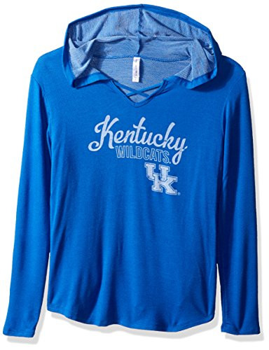 Blue 84 NCAA Kentucky Wildcats Women s Kenzie Premium Terry Hoodie Shirt  Large  Royal