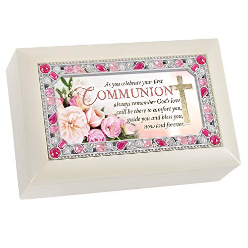 Cottage Garden First Communion God s Love Flowery White Petite Jeweled Music Box Plays Jesus Loves Me Cottage Garden First Communion God s Love Flowery White Petite Jeweled Music Box Plays Jesus Loves Me