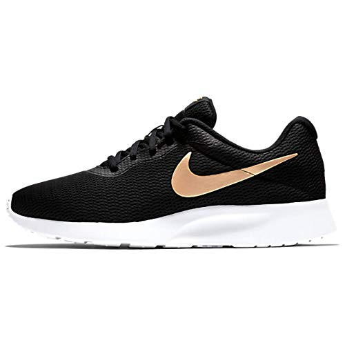 Nike Men s Tanjun Shoe Black-Metallic Gold-White Size 12 M US