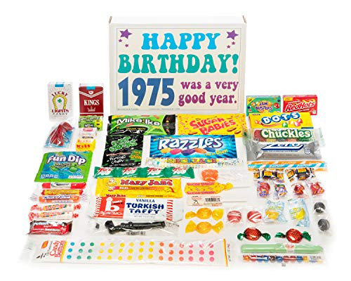 Woodstock Candy ~ 1975 45th Birthday Gift Box Assortment of Nostalgic Retro Candy from Childhood for 45 Year Old Man or Woman Born 1975 Woodstock Candy ~ 1975 45th Birthday Gift Box Assortment of Nostalgic Retro Candy from Childhood for 45 Year Old Man or Woman Born 1975
