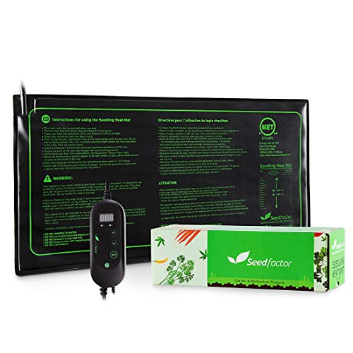 Seedfactor MET certified Seedling Heat Mat with 50?~108? Digital Thermostat Controller for Seed Germination 10  x 20
