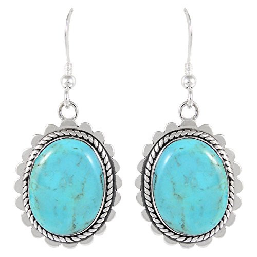 Turquoise Earrings 925 Sterling Silver Genuine Turquoise Select style Oval Bursts Turquoise Earrings 925 Sterling Silver Genuine Turquoise Select style Oval Bursts