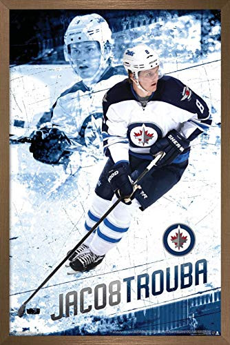 Trends International NHL Winnipeg Jets - Jacob Trouba 14 Wall Poster  14-725  x 22-375   Bronze Framed Version