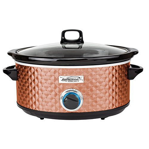 Brentwood SC-157C Diamond Pattern Slow Cooker, 7 Quart (Copper)