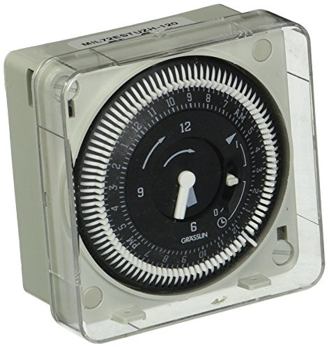 Grasslin by Intermatic MIL72ESTUZH-120 24-Hour 120V Flush Mount Electromechanical Time Control with Manual Override