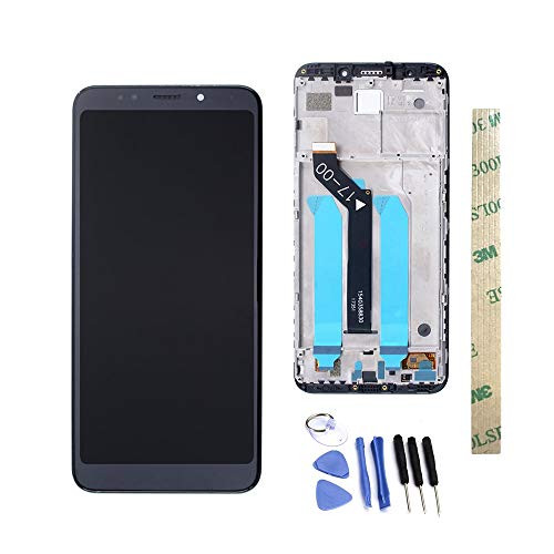 Dr.Chans LCD Display Screen Touch Digitizer Assembly Replacement with Free Tools for Xiaomi Redmi 5 Plus Black with Frame