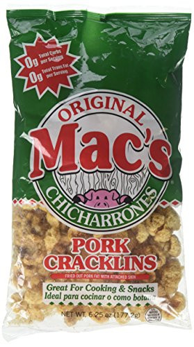 Mac s  Original Chicharrones  Pork Cracklins  6-25 oz Bag Pack of 4