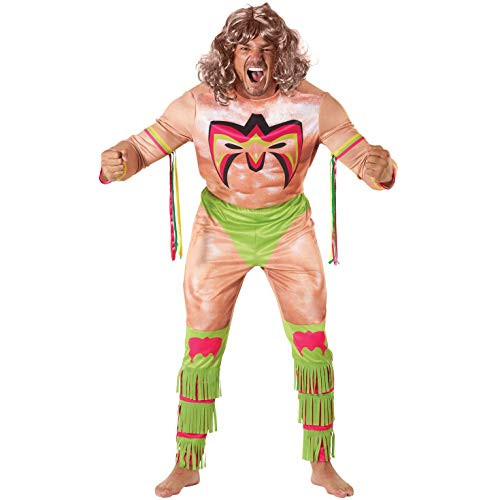Morph Licensed Classic WWE Ultimate Warrior Adults Halloween Costume - Large