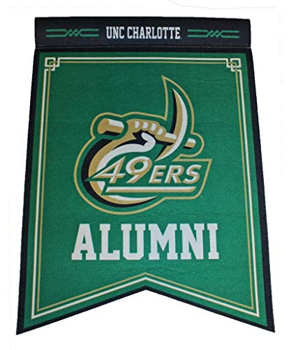 Rico UNC Charlotte 49ers Alumni Premium Quality Soft Felt Hanging Scroll Flag 18 x 24 inches