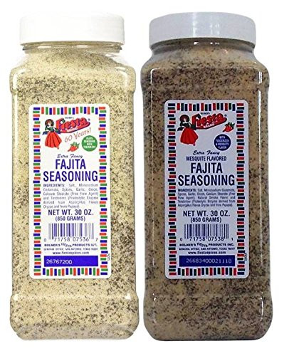 Bolner s Fiesta Fajita Seasonings 2 Flavor Bundle  Mesquite and Traditional Fajita  30 Oz- Ea-