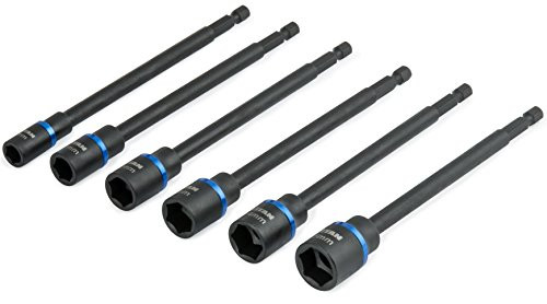 Titan Tools 15241 Metric 6" Impact Nut Driver Set - 6 Piece
