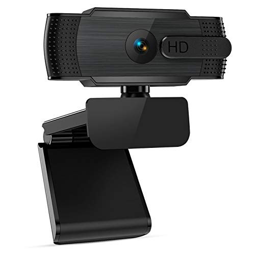 Webcam with Microphone  AutoFocus Full HD 1080P Webcam with Privacy Cover  Plug   Play  for Windows Mac OS  USB Web Camera for Online Classes  Video Streaming  Conference  Gaming