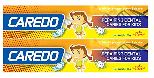 CAREDO Toothpaste Treatment Dental Caries  The ONLY Toothpastes to Cure Tooth Decay  Repairing Tooth Cavities Child 50g 2 Count