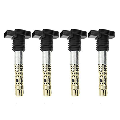 A-Premium Ignition Coils Pack Compatible with Audi A4 A6 Allroad TT Quattro Volkswagen Beetle Golf Jetta Passat 1-8L 2-7L Turbo Only 4-PC Set
