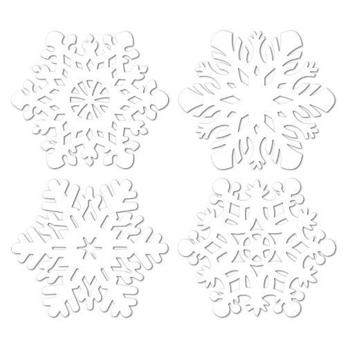 Beistle Snowflake Cutouts  14   24 Assorted Cutouts Per Package