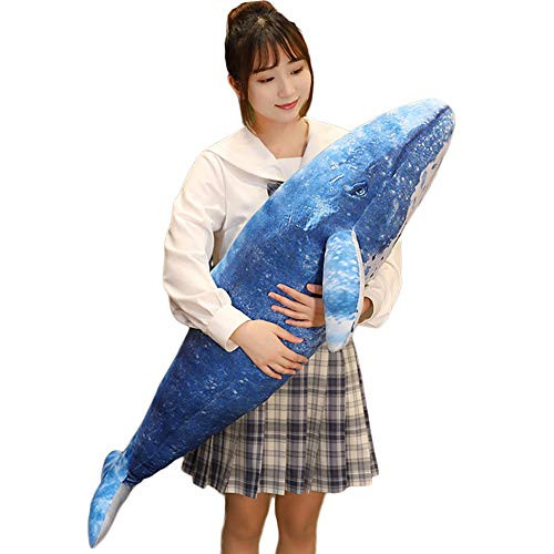 Jensquaify Whale Stuffed Animal Blue Whale Shark Plush Hug Pillow Ocean Stuffed Toy 43-3 Jensquaify Whale Stuffed Animal Blue Whale Shark Plush Hug Pillow Ocean Stuffed Toy 43-3