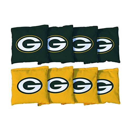 Victory Tailgate Green Bay Packers NFL Cornhole Game Bag Set 8 Bags Included  Corn-Filled