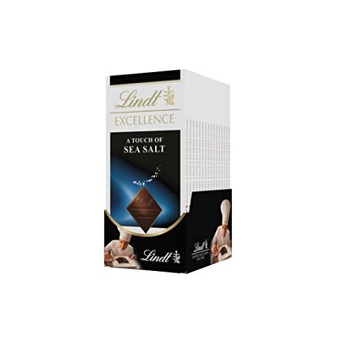 Lindt Excellence Bar  A Touch of Sea Salt Dark Chocolate  Great for Holiday Gifting  3-5 Ounce Pack of 12