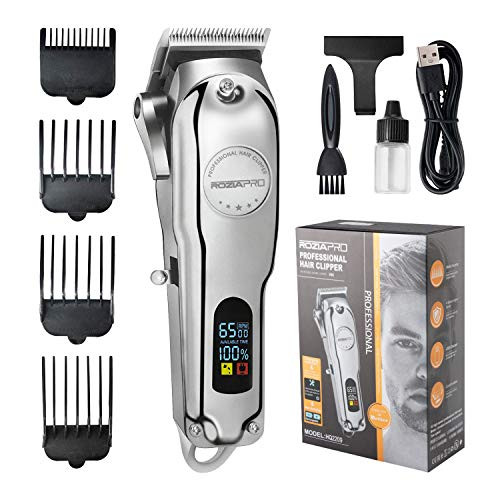 Professional Hair Clippers for Men - Adjustable Hair Trimmer for Men-Barber Clippers for Hair Cutting Grooming Kit All Metal Beard Trimmer Cordless Clippers Rechargeable LED Display Professional Hair Clippers for Men - Adjustable Hair Trimmer for Men-Barber Clippers for Hair Cutting Grooming Kit All Metal Beard Trimmer Cordless Clippers Rechargeable LED Display