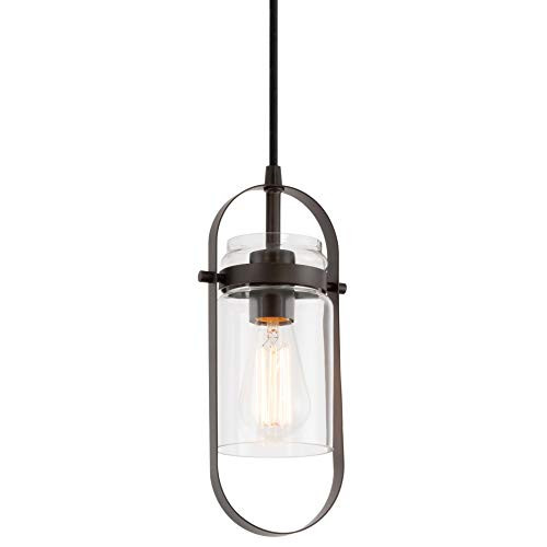Kira Home Wyer 12 Modern Industrial-Farmhouse Pendant Light Mini Clear Glass Cylinder Shade Dimmable Adjustable Wire Oil Rubbed Bronze Finish Kira Home Wyer 12 Modern Industrial-Farmhouse Pendant Light Mini Clear Glass Cylinder Shade Dimmable Adjustable Wire Oil Rubbed Bronze Finish