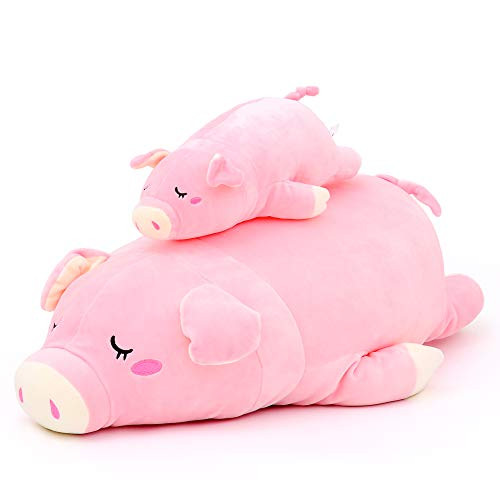 Lazada Plush Pig Stuffed Piggy Super Soft Hugging Pillows for Kids Toys Pink 25 L