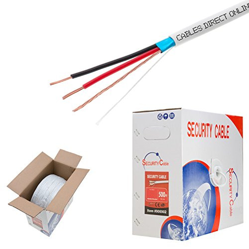 18/2 Shielded (FTP) Stranded Conductor 500ft Fire / Security Burglar Station Alarm Wire Security Cable (Shielded (FTP), 18/2, Stranded, 500ft)
