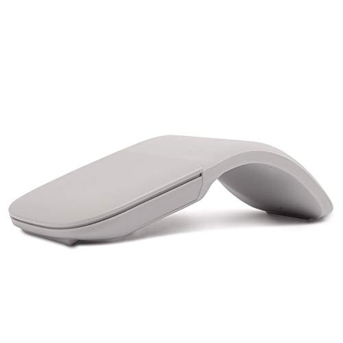 Wireless Foldable Arc Mouse Folding Bluetooth Touch Mice -White
