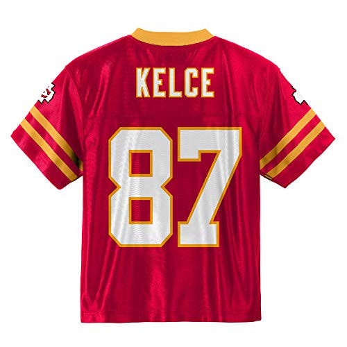 Travis Kelce Kansas City Chiefs  87 Red Youth Home Player Jersey Large 14-16