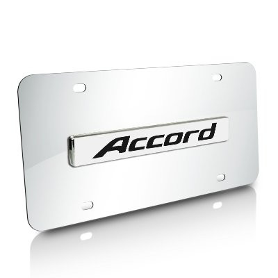 Honda Accord Name Chrome Stainless Steel Auto License Plate