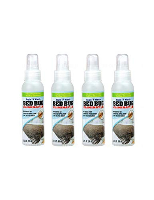 Eco-Friendly Bed Bug Spray - Non-Toxic Bed Bug Killer Barrier - Essential Oil Formula Great Bedbugs Spray for Home Mattress Clothes Travel - Skin Safe - Eagle Watch BedBugs Killers 4pack Eco-Friendly Bed Bug Spray - Non-Toxic Bed Bug Killer Barrier - Essential Oil Formula Great Bedbugs Spray for Home Mattress Clothes Travel - Skin Safe - Eagle Watch BedBugs Killers 4pack