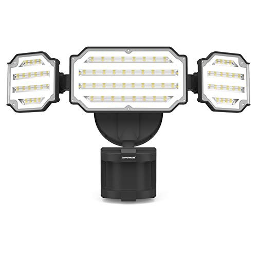 LEPOWER 45W LED Security Lights Motion Sensor Light Outdoor 4500LM Motion Flood Light 5000K IP65 Waterproof Durable Adjustable 3 Head Sensor Light Motion Detector for Garage Yard Patio Porch LEPOWER 45W LED Security Lights Motion Sensor Light Outdoor 4500LM Motion Flood Light 5000K IP65 Waterproof Durable Adjustable 3 Head Sensor Light Motion Detector for Garage Yard Patio Porch