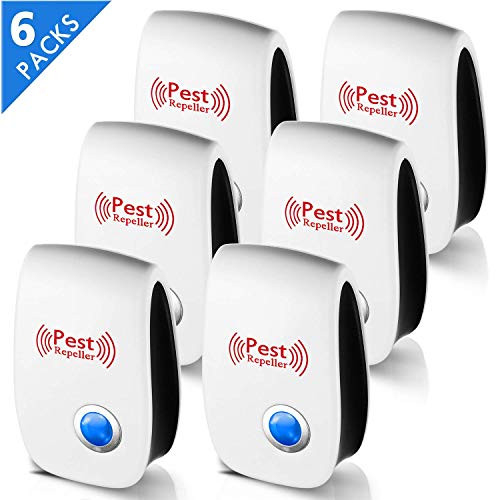 LANKOER Ultrasonic Pest Repeller  6PCS Upgraded Electronic Pest Repellent  Mouse Repeller?Indoor Pest Control Electronic Plug in  Insect Repellent for Home  Office  Kitchen  Warehouse  Hotel